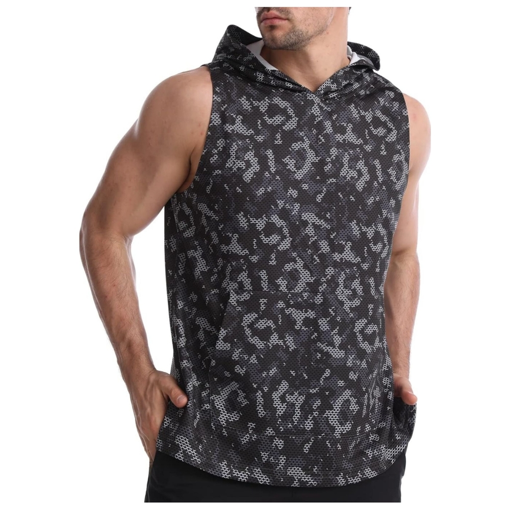 Zengjo Camouflage Hoodie Sleeveless‎
